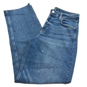 Wild Fable Women's Medium Wash Rhinestone Straight Leg Jeans - Size 10 - NWT